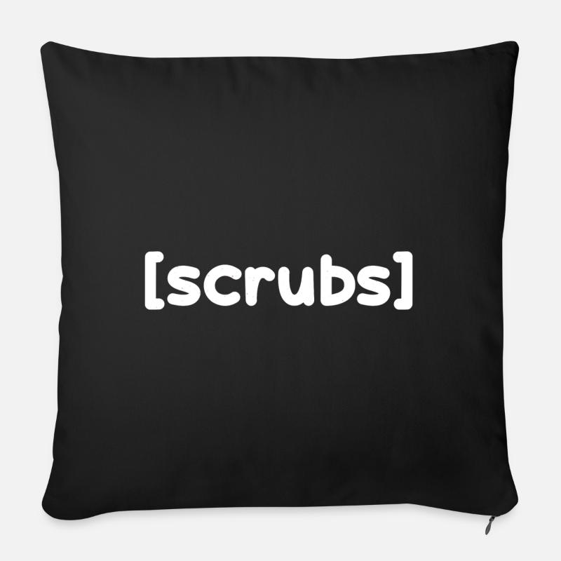 Scrubs-Grafik - Sofakissenbezug 45 x 45 cm - Schwarz
