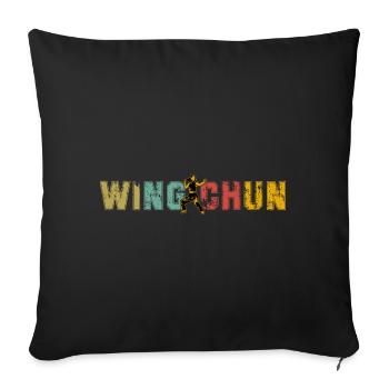 Wing Chun - Sofakissenbezug 45 x 45 cm - Schwarz - Vorne
