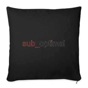domsub-clothing.com - Sofa pillowcase 17,3'' x 17,3'' (45 x 45 cm) - black - Front