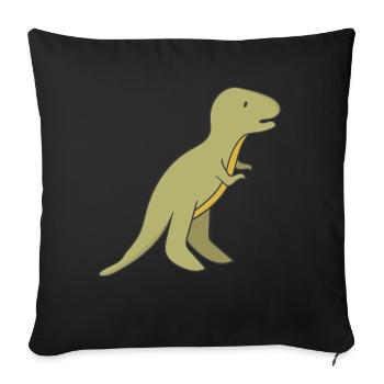 dino - Sofa pillowcase 17,3'' x 17,3'' (45 x 45 cm) - black - Front