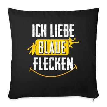 Handball Blaue Flecken - Sofakissenbezug 45 x 45 cm - Schwarz - Vorne