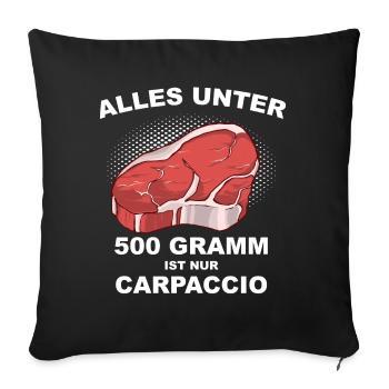 Grillen Lustiger Spruch - Sofakissenbezug 45 x 45 cm - Schwarz - Vorne
