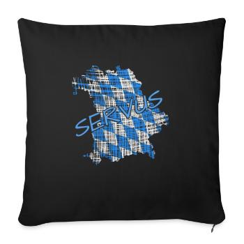 Servus Bayern - Sofakissenbezug 45 x 45 cm - Schwarz - Vorne