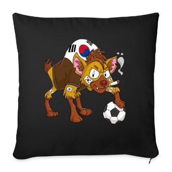 Hyena Fan South Korea - Sofa pillowcase 17,3'' x 17,3'' (45 x 45 cm) - black - Front