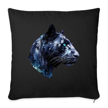 Panther - Sofakissenbezug 45 x 45 cm - Schwarz - Vorne
