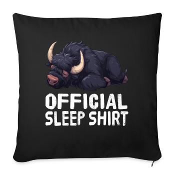Chemise de nuit officielle Yak - Housse de coussin décorative 45 x 45 cm - noir - Devant