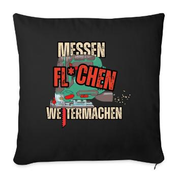 Measuring, cursing & carrying on – do-it-yourselfers - Sofa pillowcase 17,3'' x 17,3'' (45 x 45 cm) - black - Front