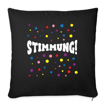 Karneval Stimmung Konfetti Kostüm Fasching - Sofakissenbezug 45 x 45 cm - Schwarz - Vorne