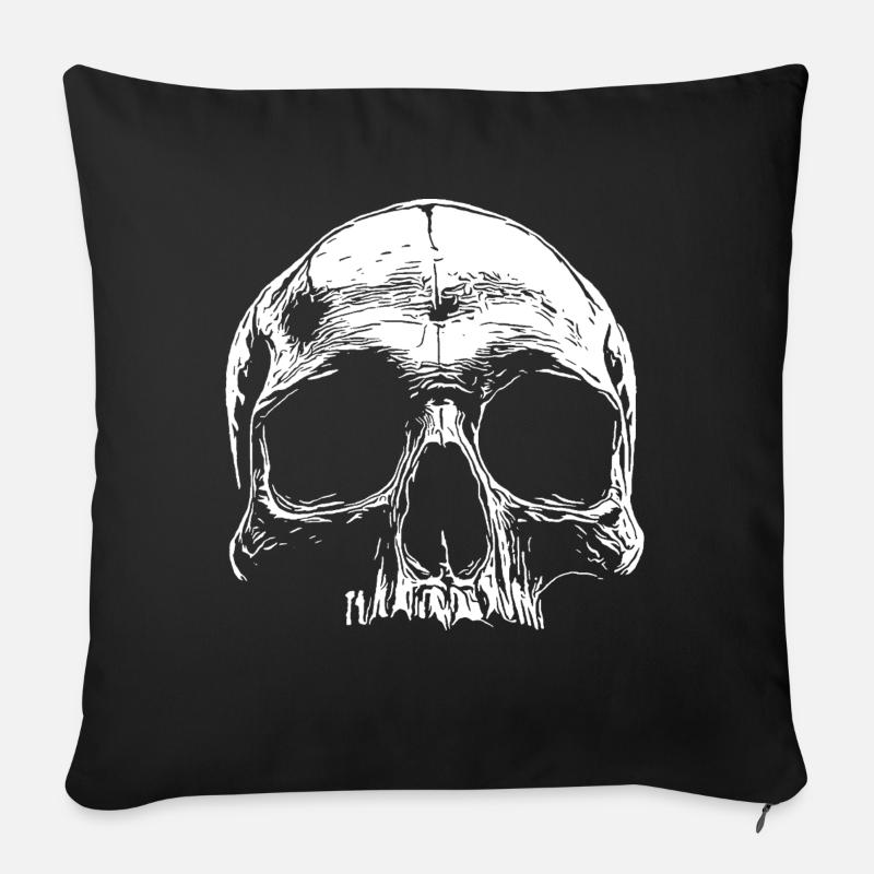 SKULL - Sofakissenbezug 45 x 45 cm - Schwarz
