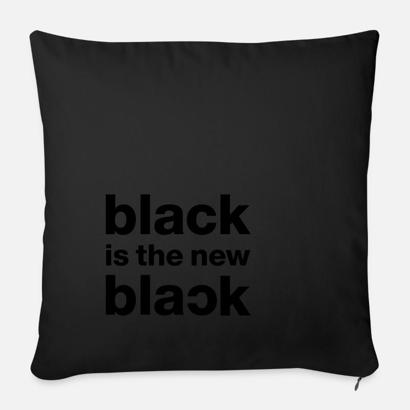 le noir est le nouveau noir - les couleurs peuvent être choisies! - Housse de coussin décorative 45 x 45 cm - noir