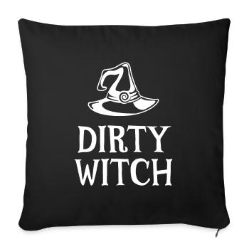 Dirty Witch - Sofa pillowcase 17,3'' x 17,3'' (45 x 45 cm) - black - Front