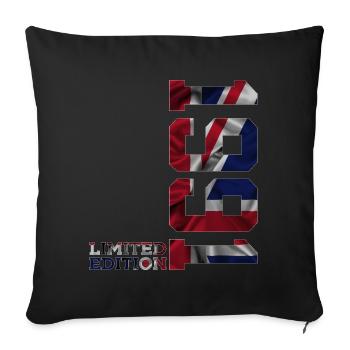 ANGLETERRE ÉDITION LIMITÉE 35E ANNIVERSAIRE 1991 AU ROYAUME-UNI - Housse de coussin décorative 45 x 45 cm - noir - Devant