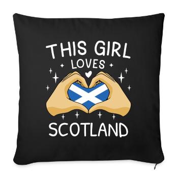 Écosse Drapeau écossais Alba GB Royaume-Uni - Housse de coussin décorative 45 x 45 cm - noir - Devant