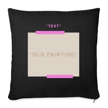 Off-Wifie: No Painting | only text and colors - Sofakissenbezug 45 x 45 cm - Schwarz - Vorne