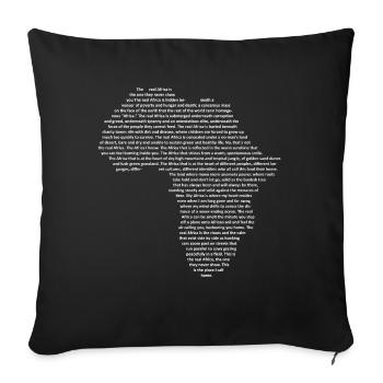 The real Africa - Sofa pillowcase 17,3'' x 17,3'' (45 x 45 cm) - black - Front