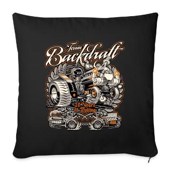 Backdraft d'équipe, 20 ans de tirage. - Housse de coussin décorative 45 x 45 cm - noir - Devant