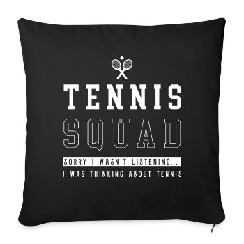Tennis Squad Ball Sports Cardio Summer Sports - Sofa pillowcase 17,3'' x 17,3'' (45 x 45 cm) - black - Front