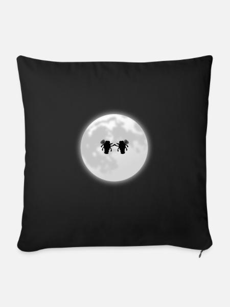 Glow in the dark - Sofakissenbezug 45 x 45 cm - Schwarz
