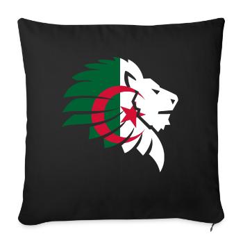 Algerien Flagge Löwe Algeria الجزائر Geschenk - Sofakissenbezug 45 x 45 cm - Schwarz - Vorne