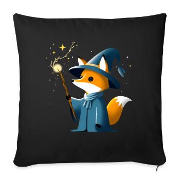 Magic Fox - Sofa pillowcase 17,3'' x 17,3'' (45 x 45 cm) - black - Front