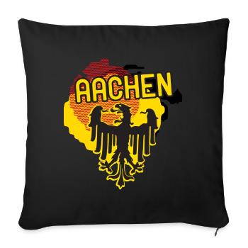 Aachen Coat of Arms - Sofa pillowcase 17,3'' x 17,3'' (45 x 45 cm) - black - Front