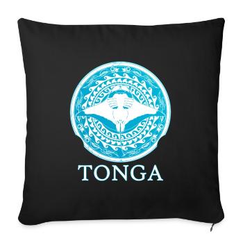 Tonga Mantarochen - Sofakissenbezug 45 x 45 cm - Schwarz - Vorne