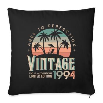 1994 Anniversaire Cadeau Né 1994 - Housse de coussin décorative 45 x 45 cm - noir - Devant