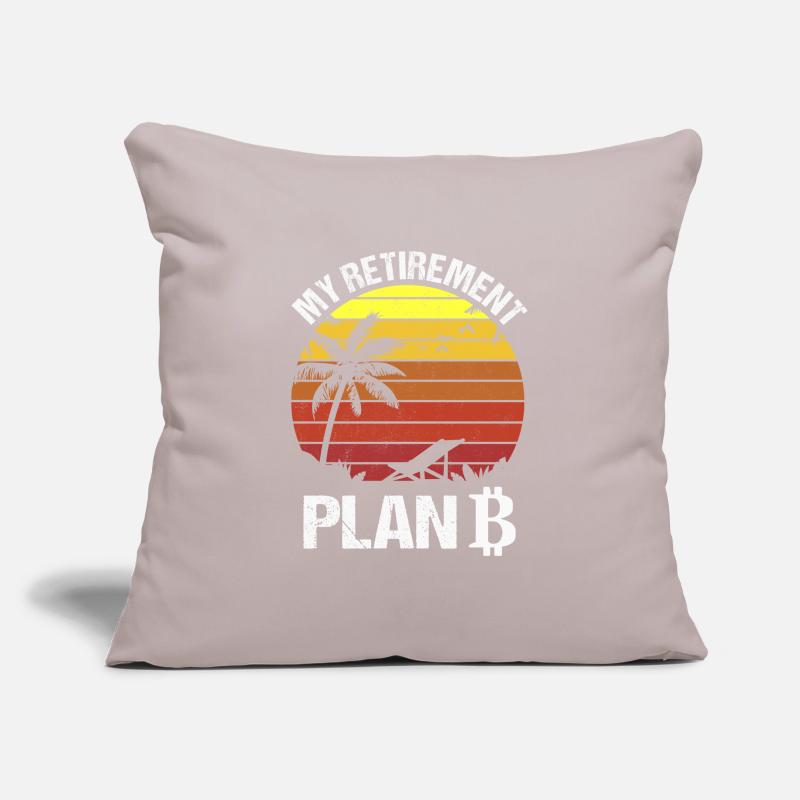 Mon plan de retraite Bitcoin Housse de coussin décorative 45 x 45 cm