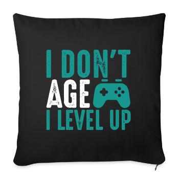 Birthday gamer gamer - Sofa pillowcase 17,3'' x 17,3'' (45 x 45 cm) - black - Front