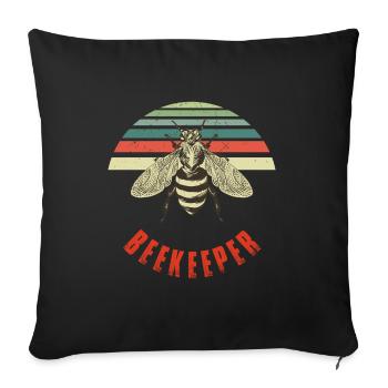 Apiculteurs apiculteurs - Housse de coussin décorative 45 x 45 cm - noir - Devant