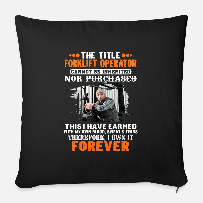 Forklift driver Forklift driver Forklift - Sofa pillowcase 17,3'' x 17,3'' (45 x 45 cm) - black