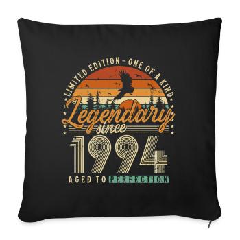 Légendaire depuis 1994 Vintage cadeau d’anniversaire - Housse de coussin décorative 45 x 45 cm - noir - Devant