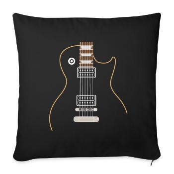 Electric Guitar | Les Paul, Band, Concert - Sofa pillowcase 17,3'' x 17,3'' (45 x 45 cm) - black - Front