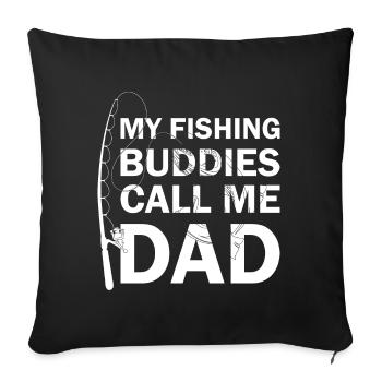 Meilleur T-shirt Papa Daddy Papa Grandpa Fête des Pères - Housse de coussin décorative 45 x 45 cm - noir - Devant