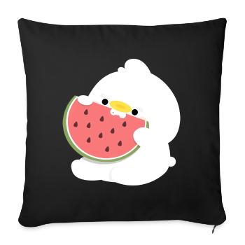Duck Watermelon - Sofa pillowcase 17,3'' x 17,3'' (45 x 45 cm) - black - Front