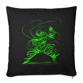 Kung Fu Sorcier / Assistant de Kung Fu - Housse de coussin décorative 45 x 45 cm - noir - Devant