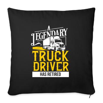 Truck Truck Driver Passion Pension Gift - Sofa pillowcase 17,3'' x 17,3'' (45 x 45 cm) - black - Front
