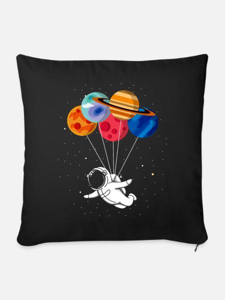 Raumfahrt Lustige Grafik - Sofakissenbezug 45 x 45 cm - Schwarz