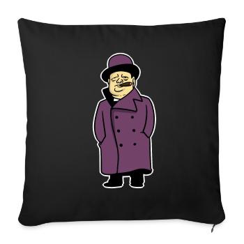 Winston Churchill - Sofa pillowcase 17,3'' x 17,3'' (45 x 45 cm) - black - Front