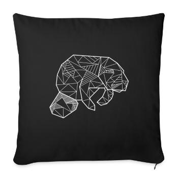 Seekuh Polygon - Sofakissenbezug 45 x 45 cm - Schwarz - Vorne