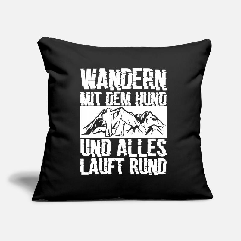 Marcher avec un chien Housse de coussin décorative 45 x 45 cm