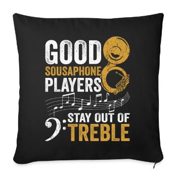Sousaphon Blasmusik Orchester Blaskapelle - Sofakissenbezug 45 x 45 cm - Schwarz - Vorne