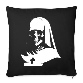 Libérez vos ténèbres intérieures Nonne satanique, occulte, - Housse de coussin décorative 45 x 45 cm - noir - Devant