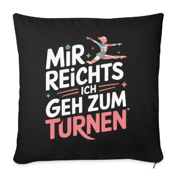 Gymnast Acrobatics Gymnastics Gymnastics - Sofa pillowcase 17,3'' x 17,3'' (45 x 45 cm) - black - Front
