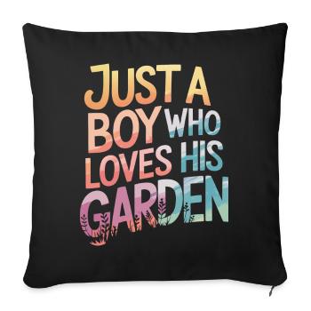 Gardener Garden Plants Gardening - Sofa pillowcase 17,3'' x 17,3'' (45 x 45 cm) - black - Front