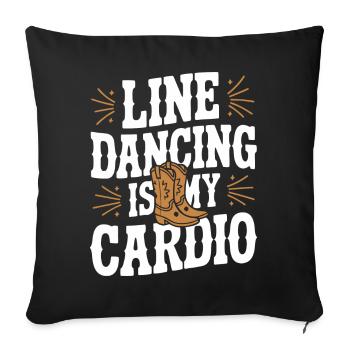 Danse en ligne Danseurs - Housse de coussin décorative 45 x 45 cm - noir - Devant