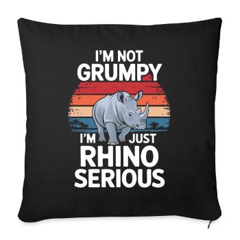 Rhinocéros Rhinocéros - Housse de coussin décorative 45 x 45 cm - noir - Devant