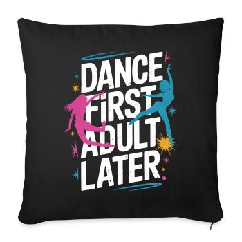 Dansant Danseurs Dansant - Housse de coussin décorative 45 x 45 cm - noir - Devant