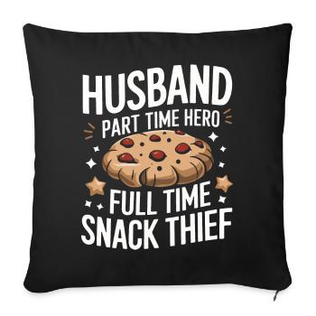 Husband, Spouse, Family, Wedding - Sofa pillowcase 17,3'' x 17,3'' (45 x 45 cm) - black - Front