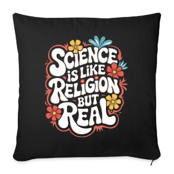 Atheismus Atheist Anti-Religion Agnostiker - Sofakissenbezug 45 x 45 cm - Schwarz - Vorne
